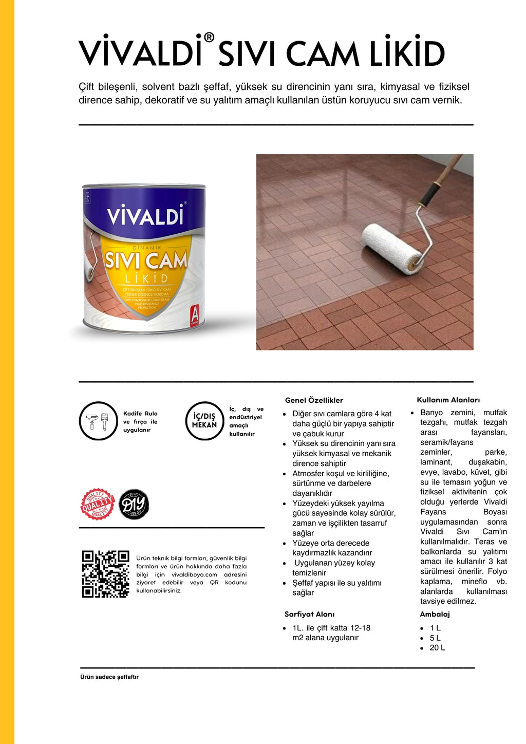 Sıvı Cam Koruyucu Ve Parlatıcı Maximum Parlak Vernik - (1 L) - Liquid Glass