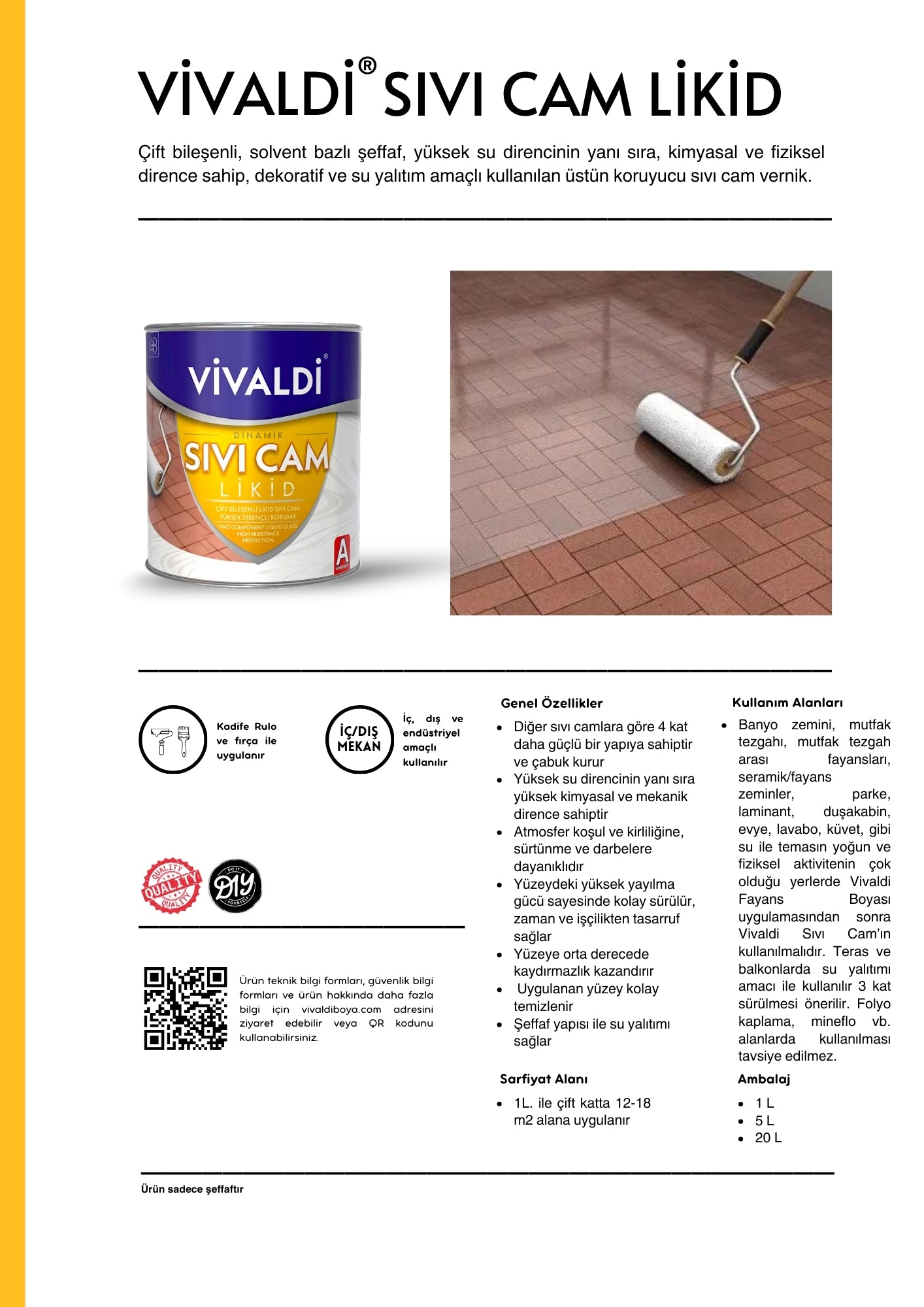 Sıvı Cam Koruyucu Ve Parlatıcı Maximum Parlak Vernik - (1 L) - Liquid Glass